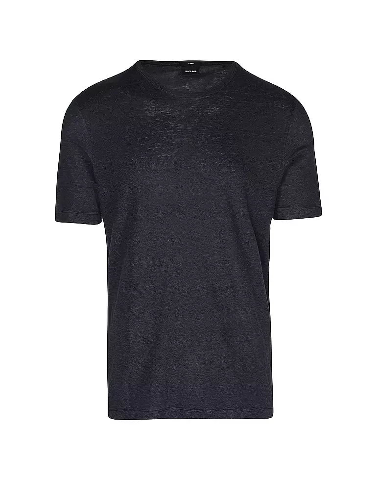 BOSS | Leinen T-Shirt TIBUT 351 | dunkelblau