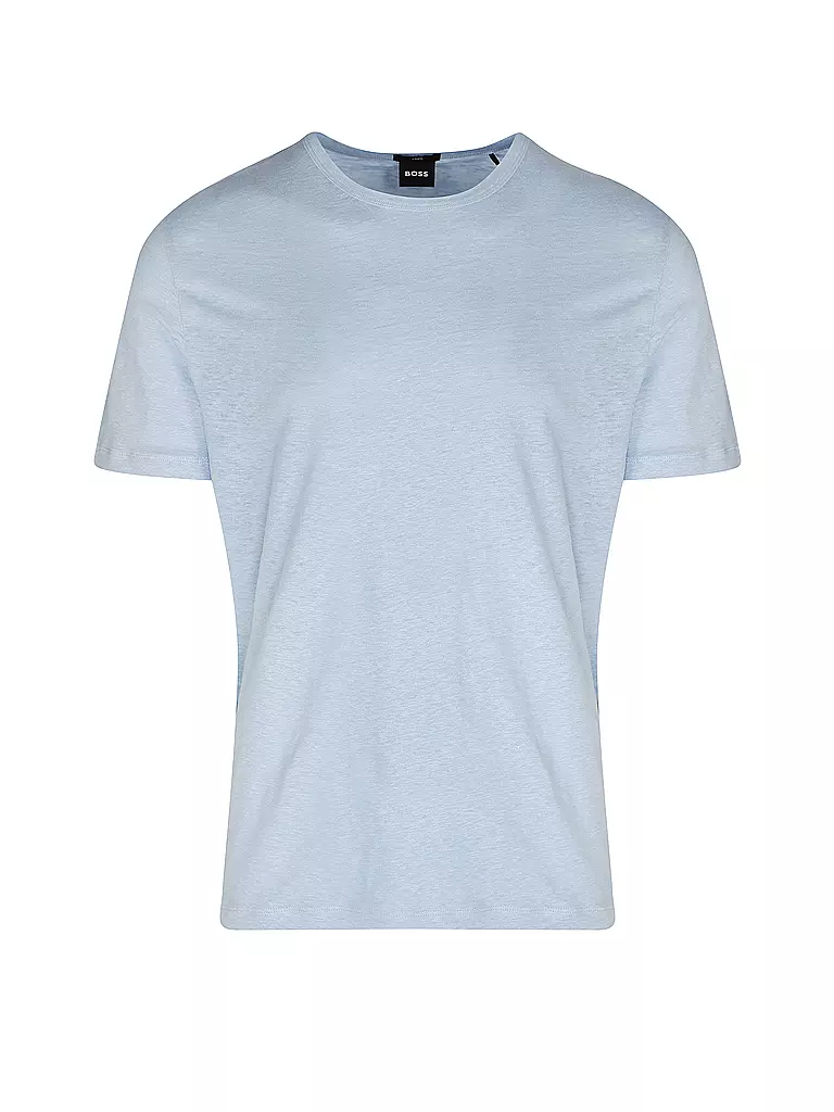 BOSS | Leinen T-Shirt TIBUT 351 | hellblau