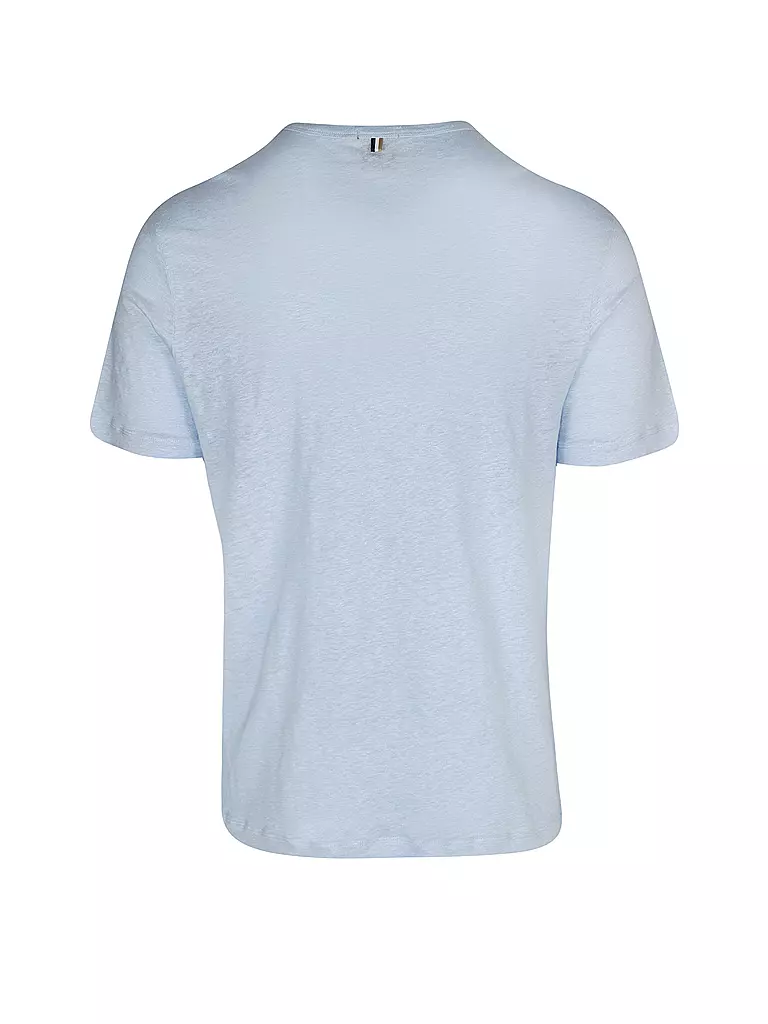 BOSS | Leinen T-Shirt TIBUT 351 | hellblau