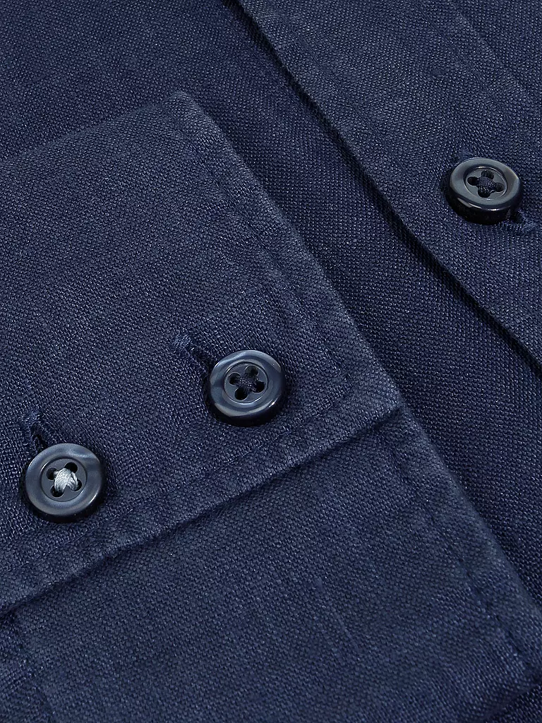 BOSS | Leinenhemd Regular Fit  | blau