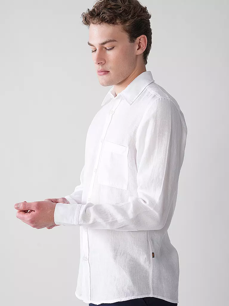 BOSS | Leinenhemd Regular Fit RELEGANT | schwarz