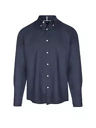 BOSS | Leinenhemd Slim Fit H-ROAN | dunkelblau