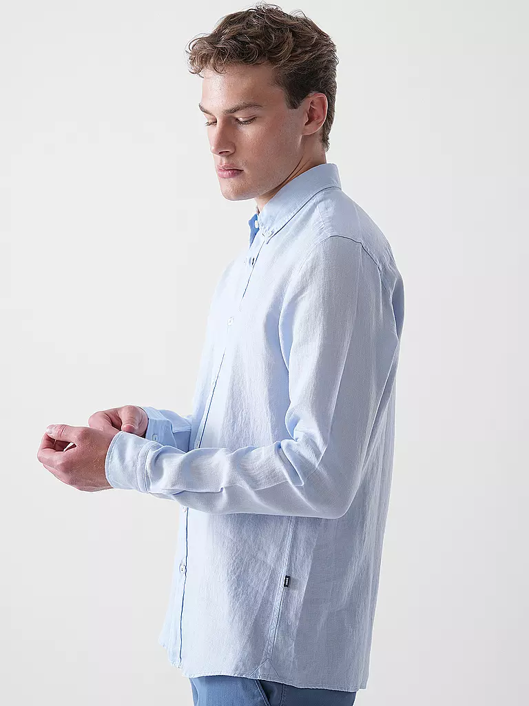 BOSS | Leinenhemd Slim Fit H-ROAN | orange