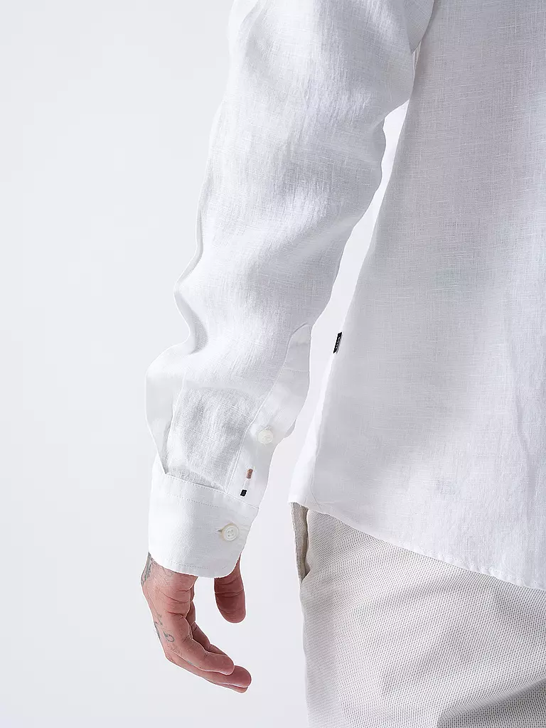 BOSS | Leinenhemd Slim Fit H-ROAN | hellblau