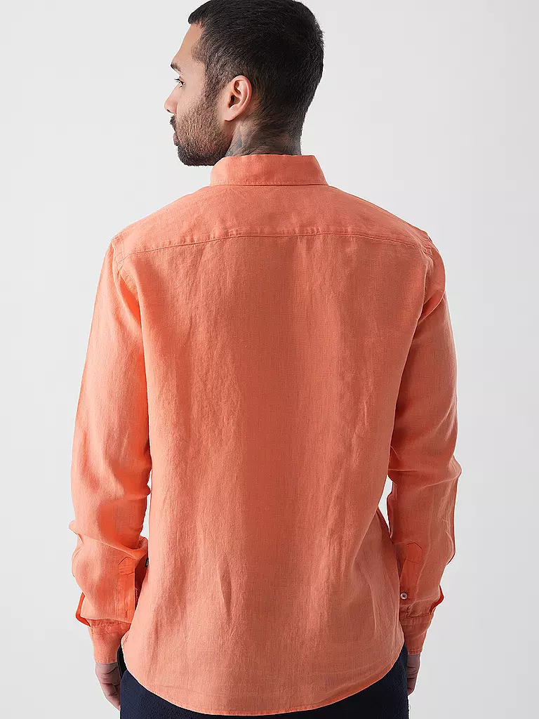 BOSS | Leinenhemd Slim Fit H-ROAN | hellblau
