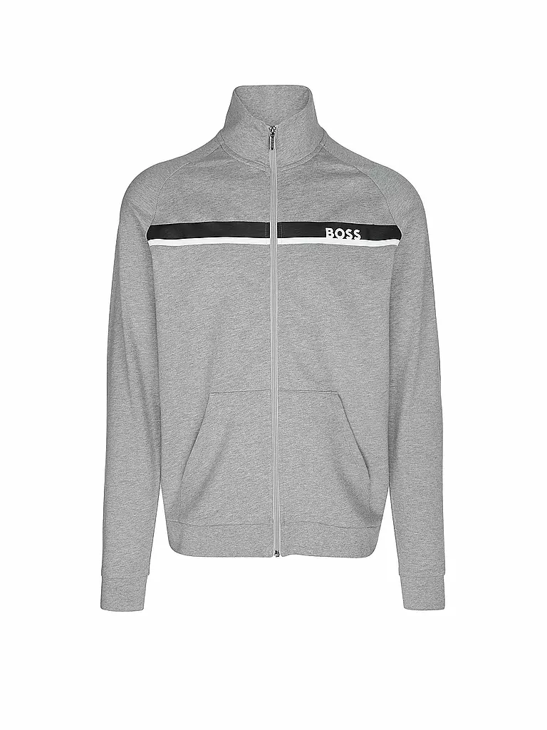 BOSS | Loungewear Sweatjacke | hellgrau