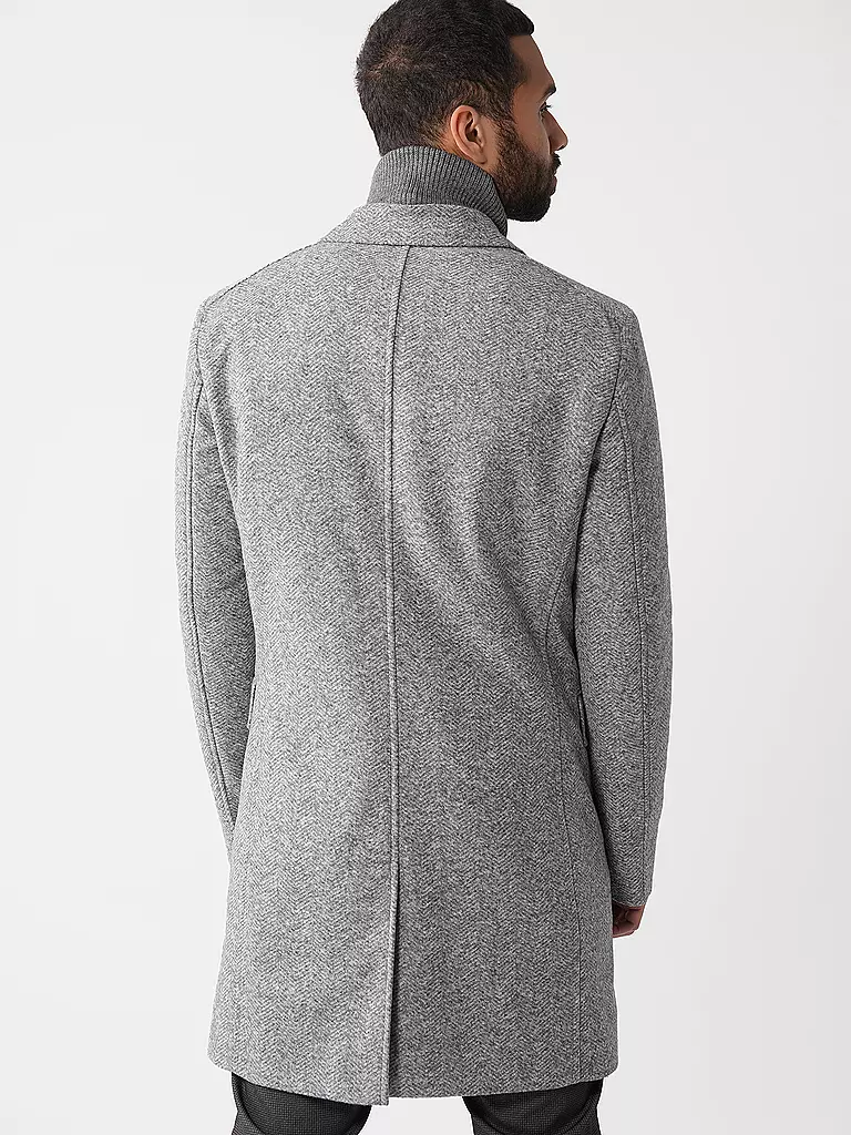 BOSS | Mantel Slim Fit HYDE-BIB | hellgrau