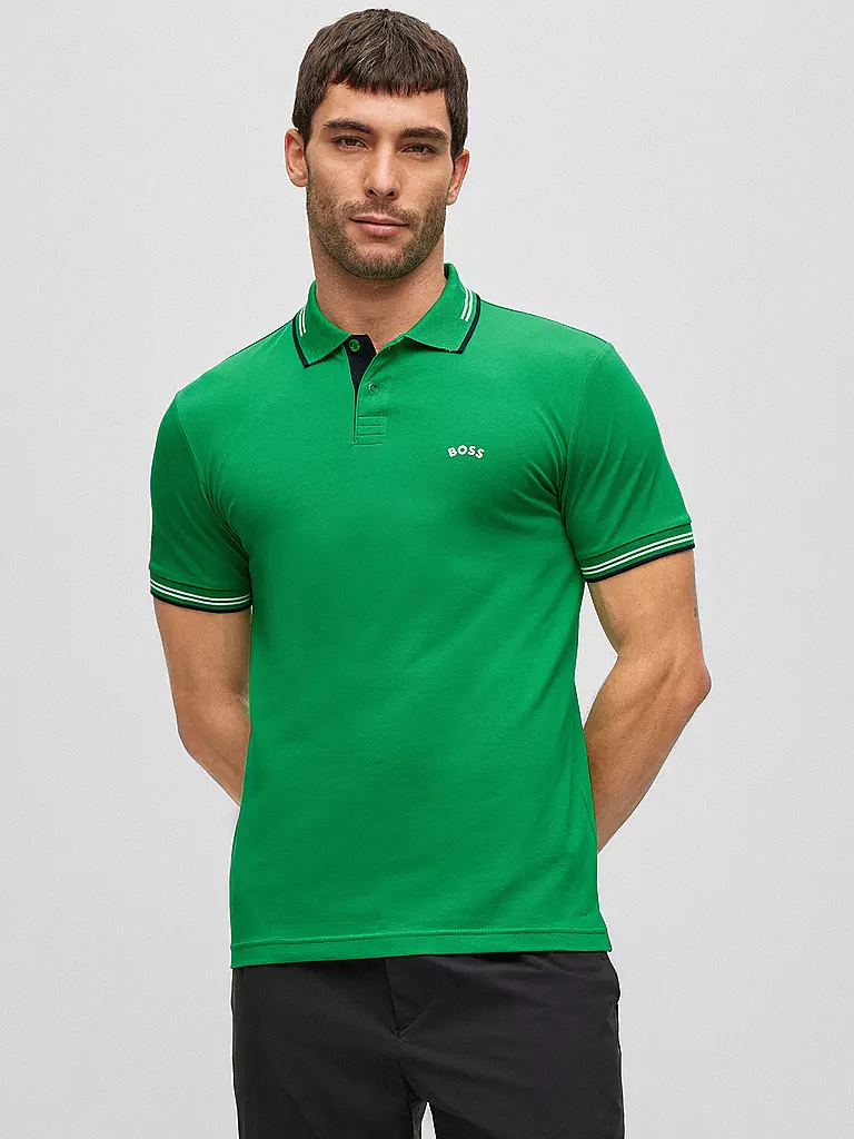 BOSS | Poloshirt Slim Fit PAUL CURVED | grün