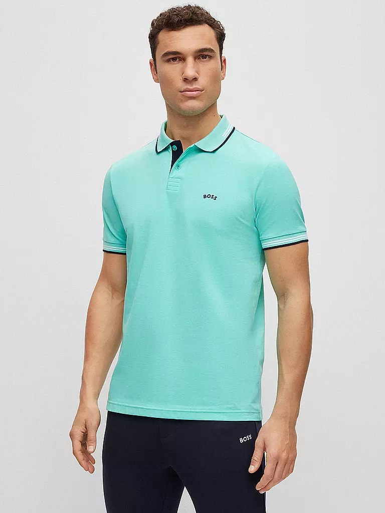 BOSS | Poloshirt Slim Fit PAUL CURVED | hellgrün