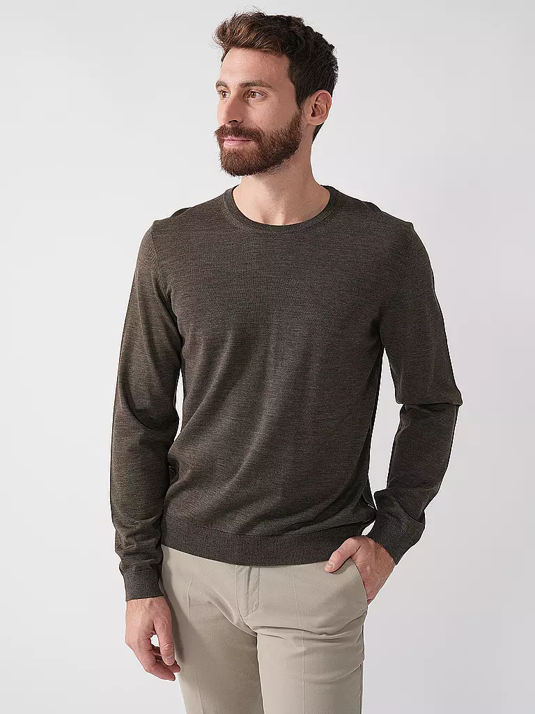 BOSS | Pullover Slim Fit LENO-P | olive