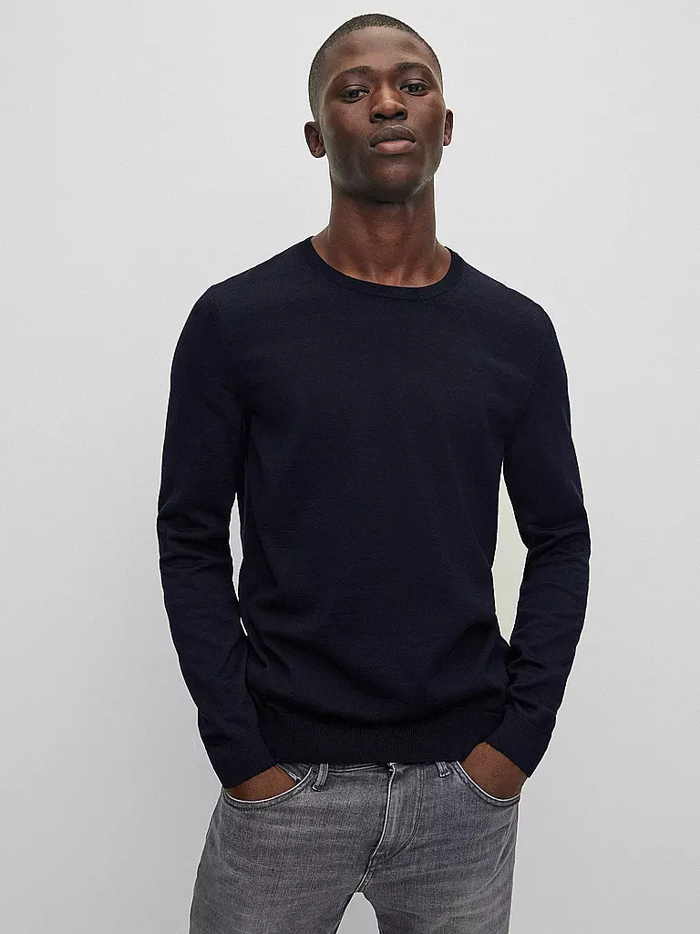 BOSS | Pullover Slim Fit LENO-P | dunkelblau