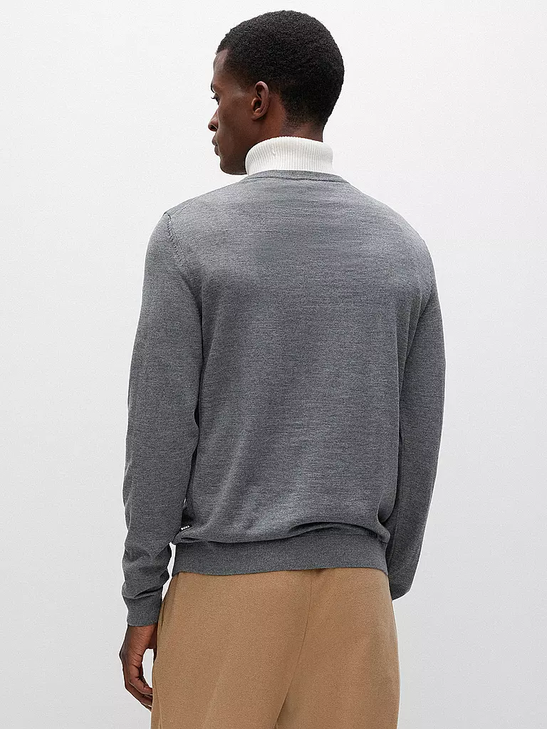BOSS | Pullover Slim Fit LENO-P | grau