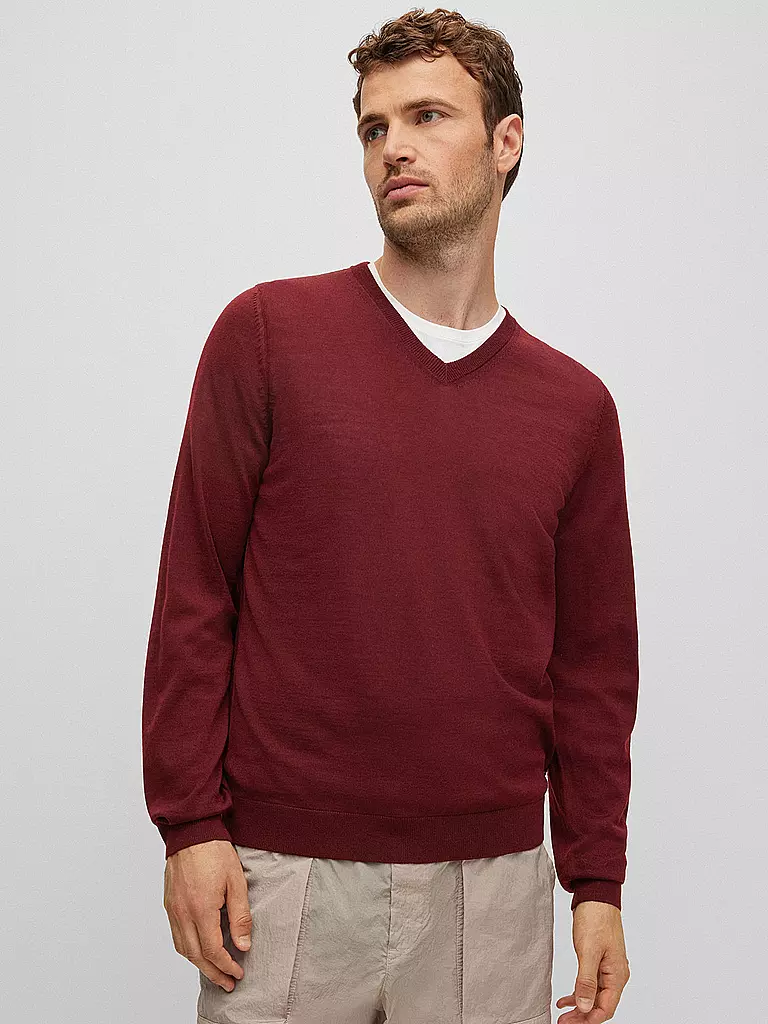 BOSS | Pullover Slim Fit MELBA | rot