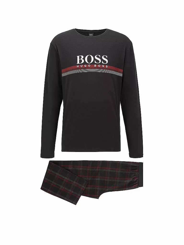 BOSS | Pyjama Regular Fit | schwarz