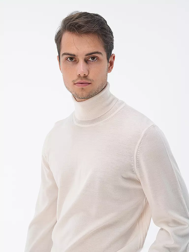 BOSS | Rollkragenpullover Slim Fit MUSSO | creme