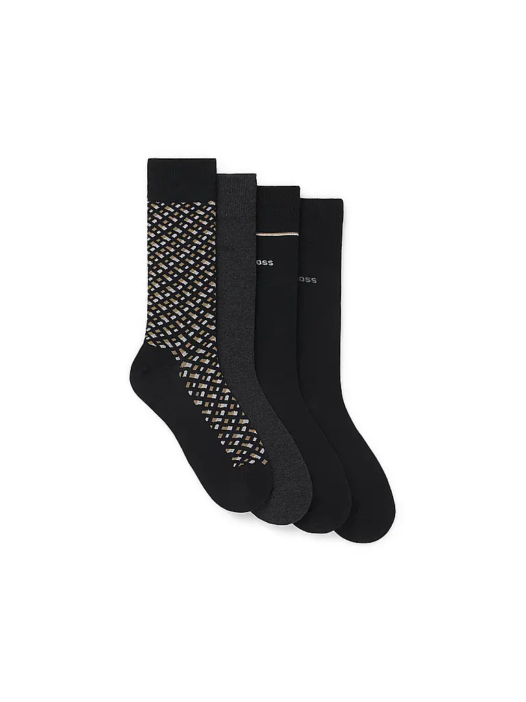 BOSS | Socken 4er Pkg. black | Schwarz