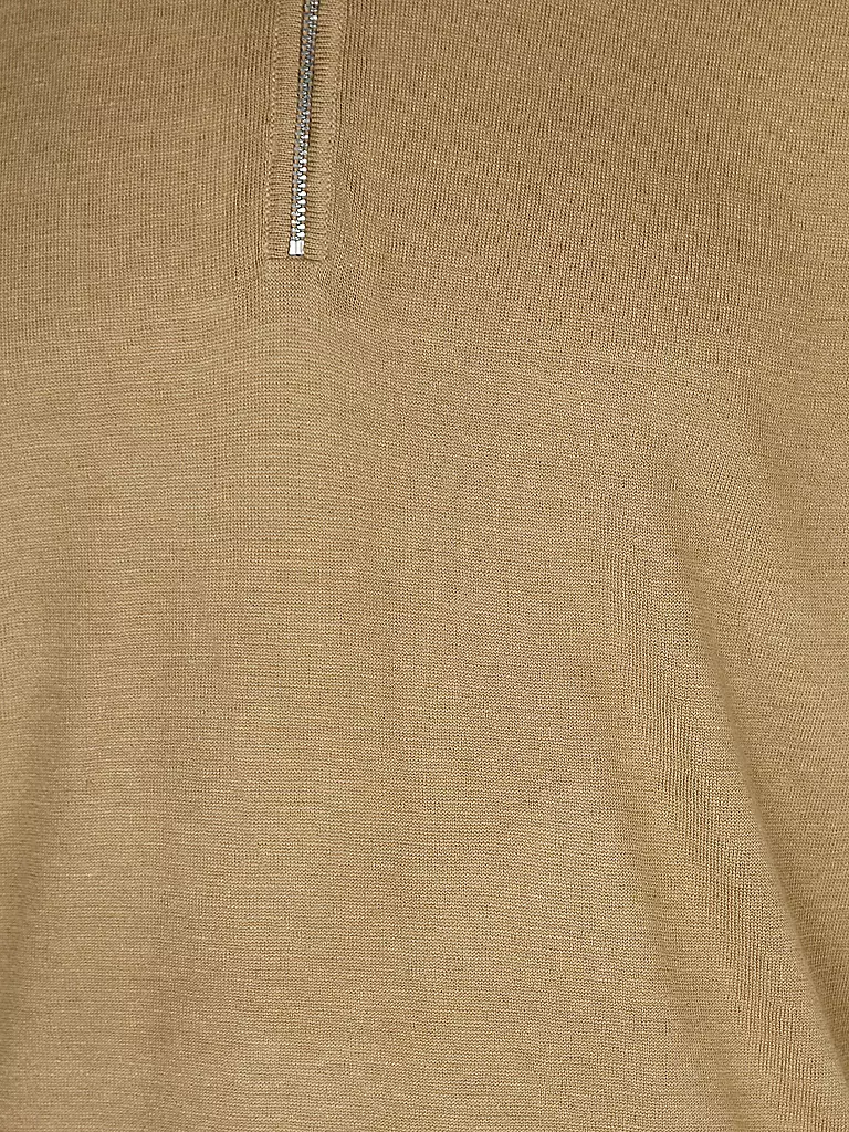 BOSS | Strickpoloshirt Regular Fit GANZO | beige
