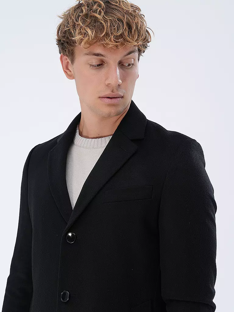 BOSS | Wollmantel  | schwarz