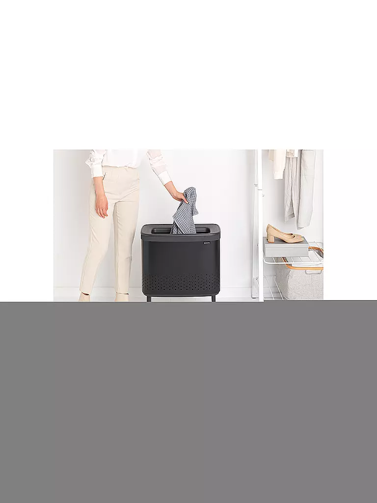 BRABANTIA | Wäschebox Bo 60l Schwarz | schwarz