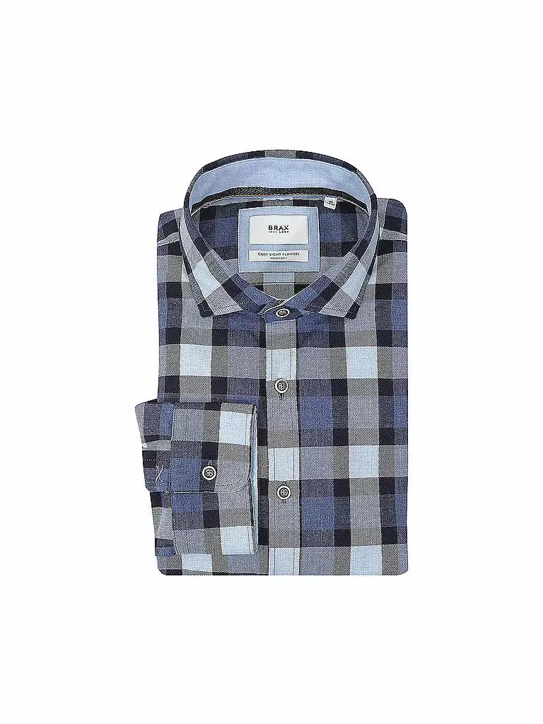 BRAX | Flanellhemd HAROLD | blau