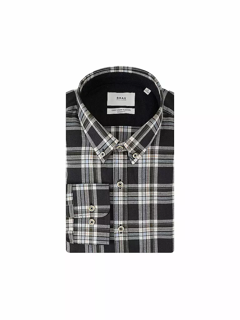 BRAX | Hemd Modern Fit DANIEL C | schwarz