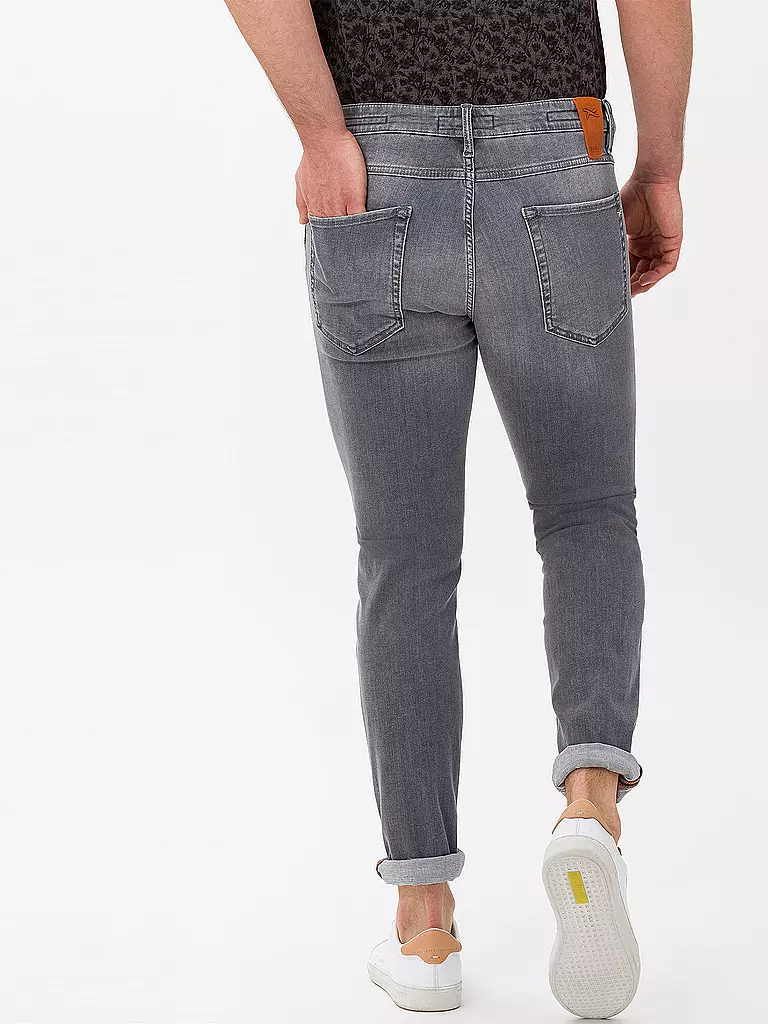 BRAX | Jeans Slim-Fit "Chris" Lang | grau