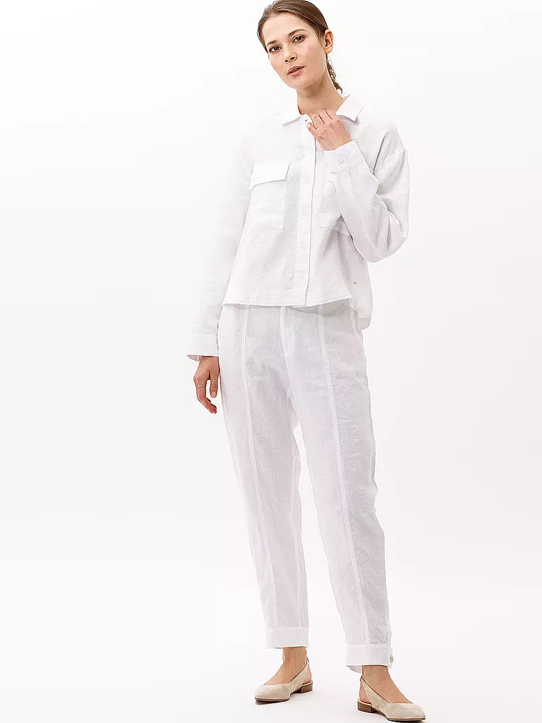 BRAX | Leinenhose Relaxed Fit MELO S | weiß