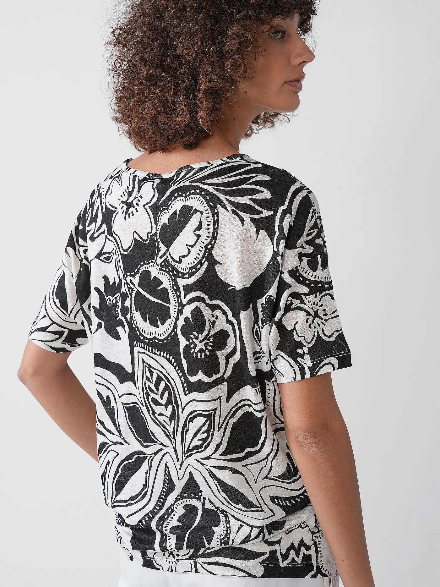 BRAX | Leinenshirt CANDICE | schwarz