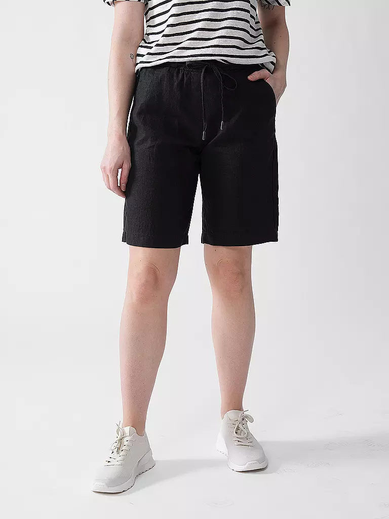 BRAX | Leinenshorts MEL B | schwarz
