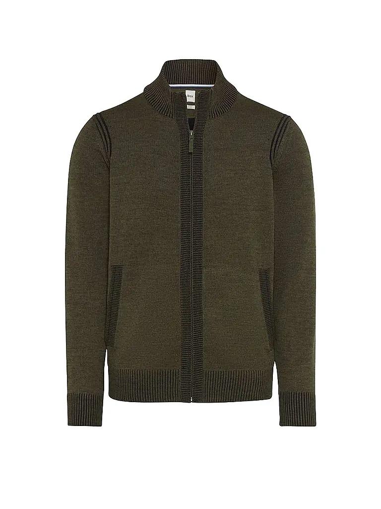 BRAX | Strickjacke JAKE | olive