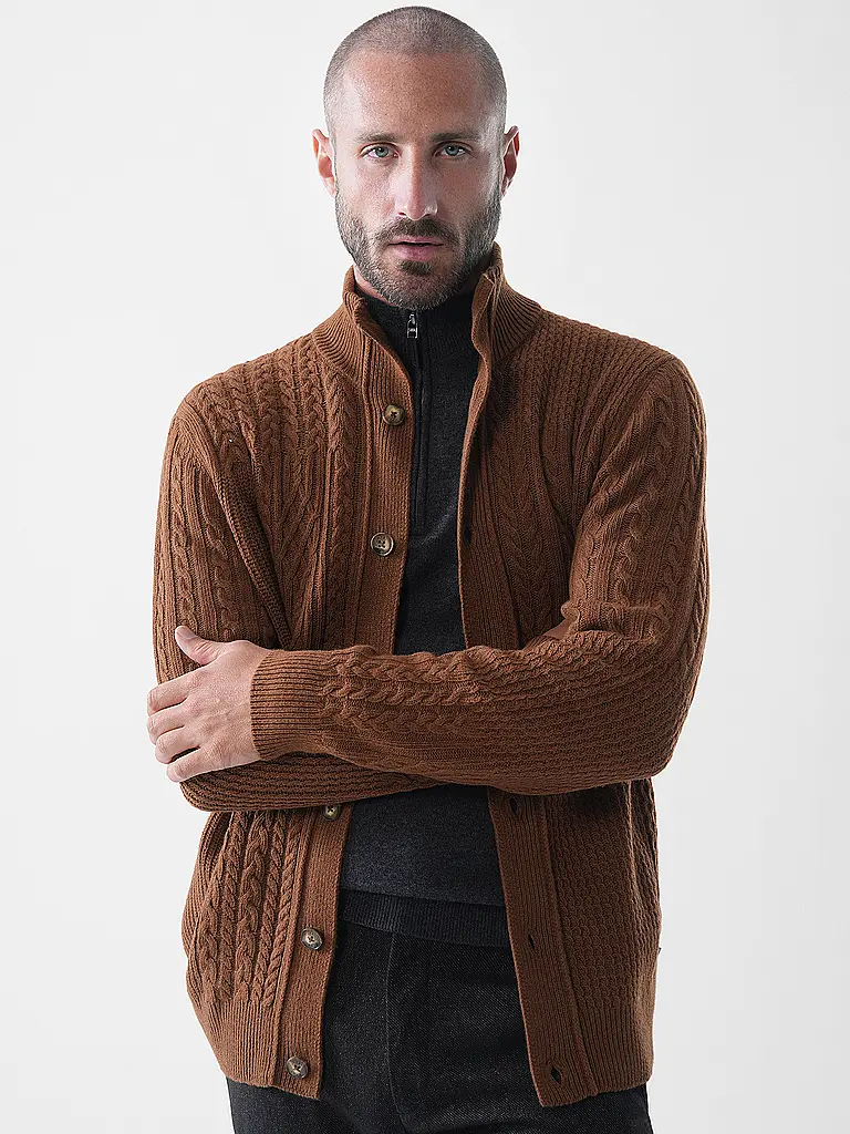 BRAX | Strickjacke JEFF | braun