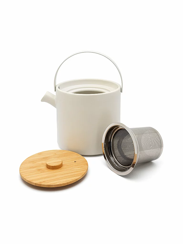 BREDEMEIJER Tee Set UMEA 1,2l Weiss/Bambus weiss