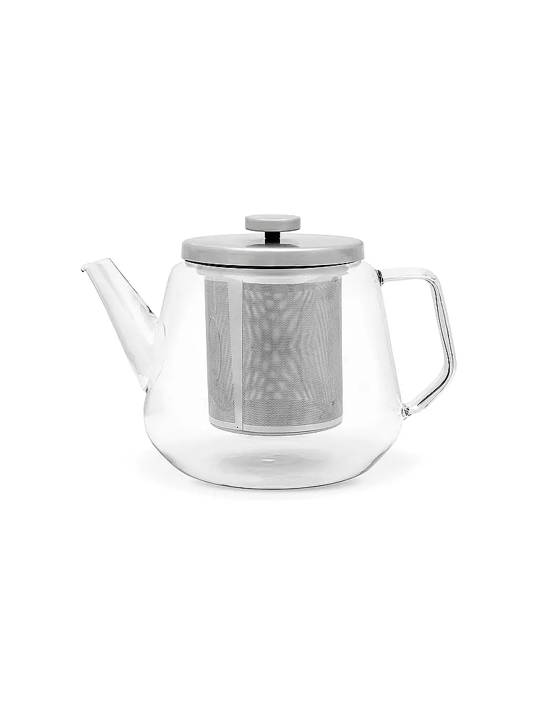 BREDEMEIJER | Tee-Set Bari 1,5L mit Edelstahlfilter und Teewärmer einwandig | transparent