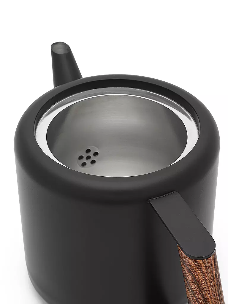 BREDEMEIJER | Teekanne Boston 1,1L Schwarz Matt | weiss