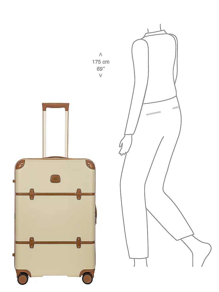 BRICS Trolley rígido BELLAGIO 70,5cm Crema beige