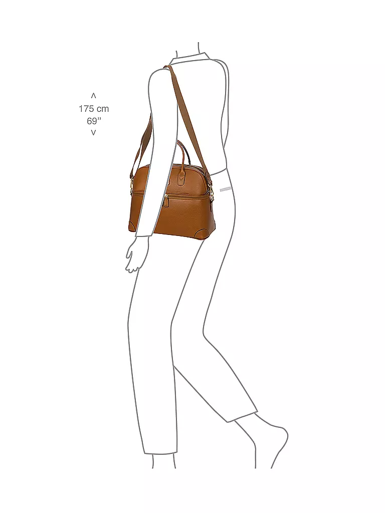 BRICS | Kosmetiktasche LIFE PELLE | braun