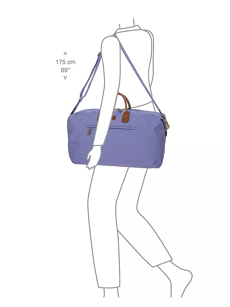 BRICS | Reisetasche X-Travel 55cm Lilla | creme
