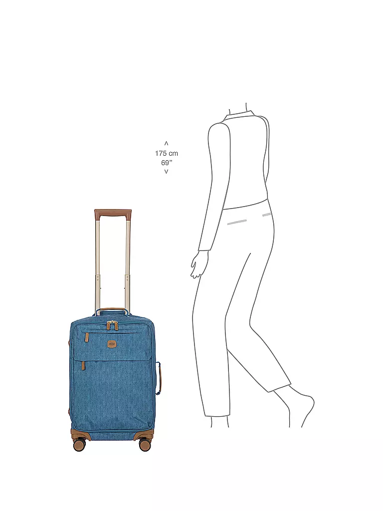 BRICS | Trolley X Travel 55cm Jeans | creme