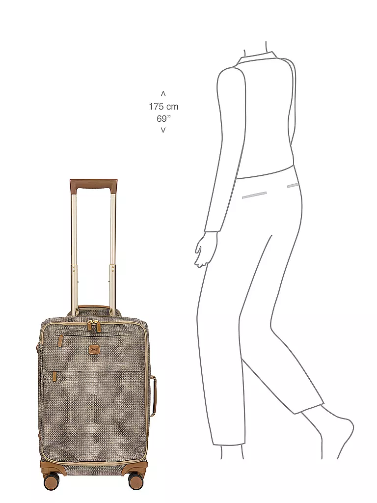 BRICS | Trolley X-Travel 55cm Wool Nut | 