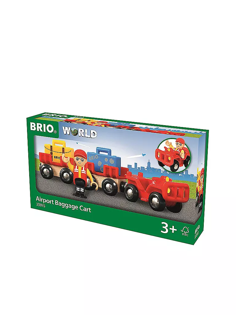 BRIO | Flughafen-Gepäckwagen 33893 | keine Farbe