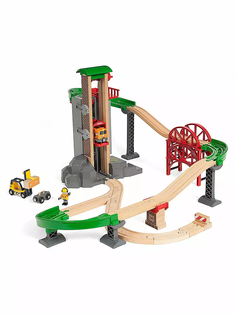 BRIO | Großes Lagerhaus-Set mit Aufzug 33887 | keine Farbe