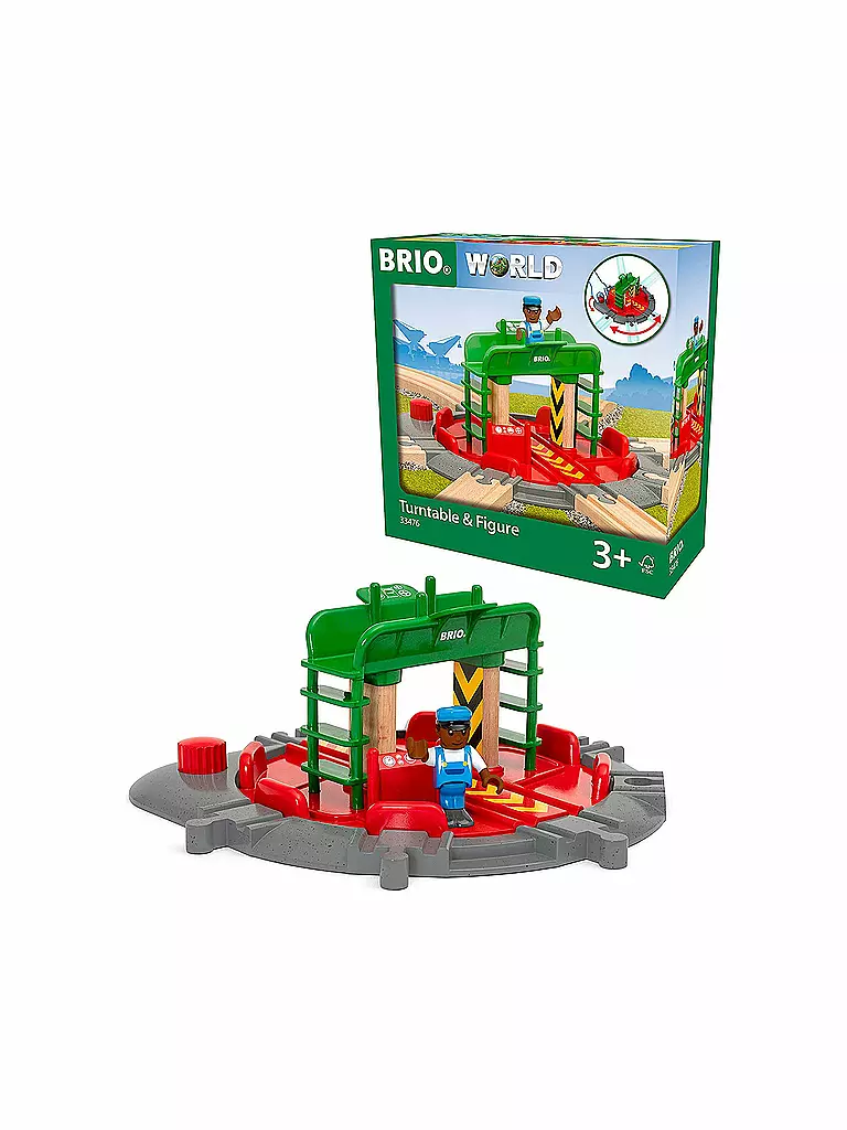 BRIO | Lok-Drehscheibe mit Kontrollbrücke 33476 | keine Farbe