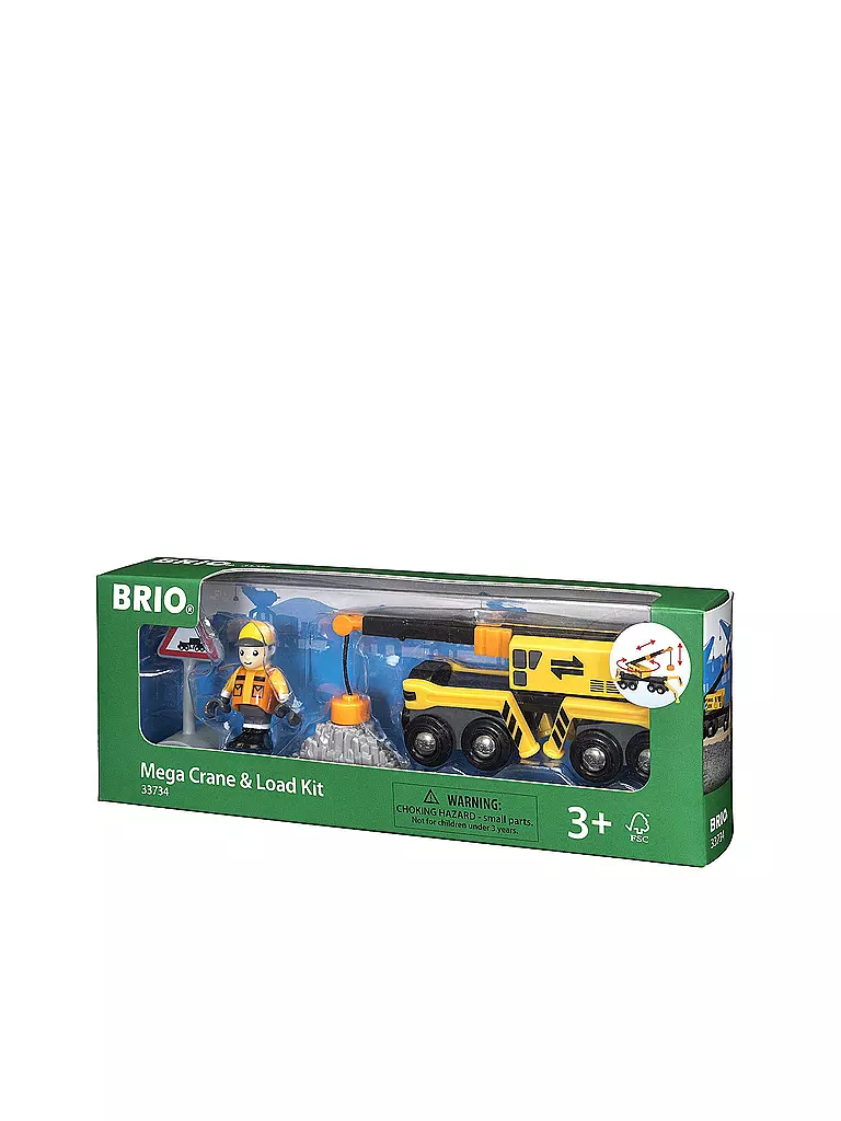 BRIO | Mega Kran-Set mit Figur | transparent