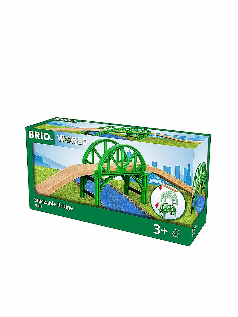 BRIO | Stapelbrücke mit Rampen 33885 | keine Farbe