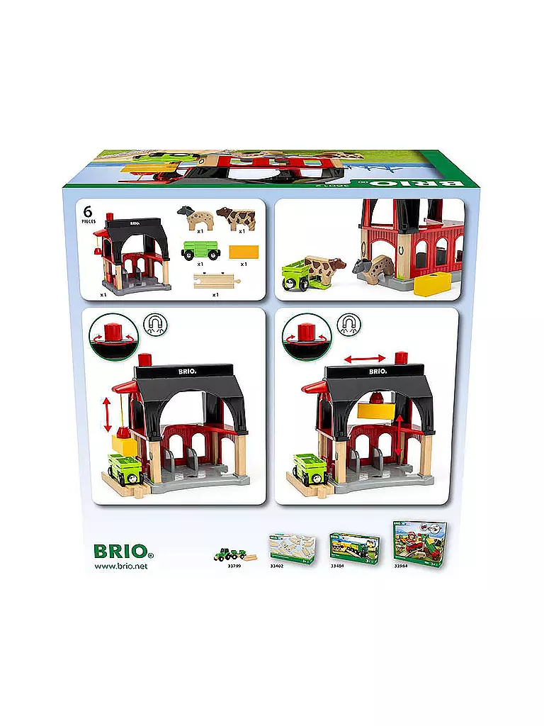 BRIO | Tierscheune mit Heuwaggon | keine Farbe