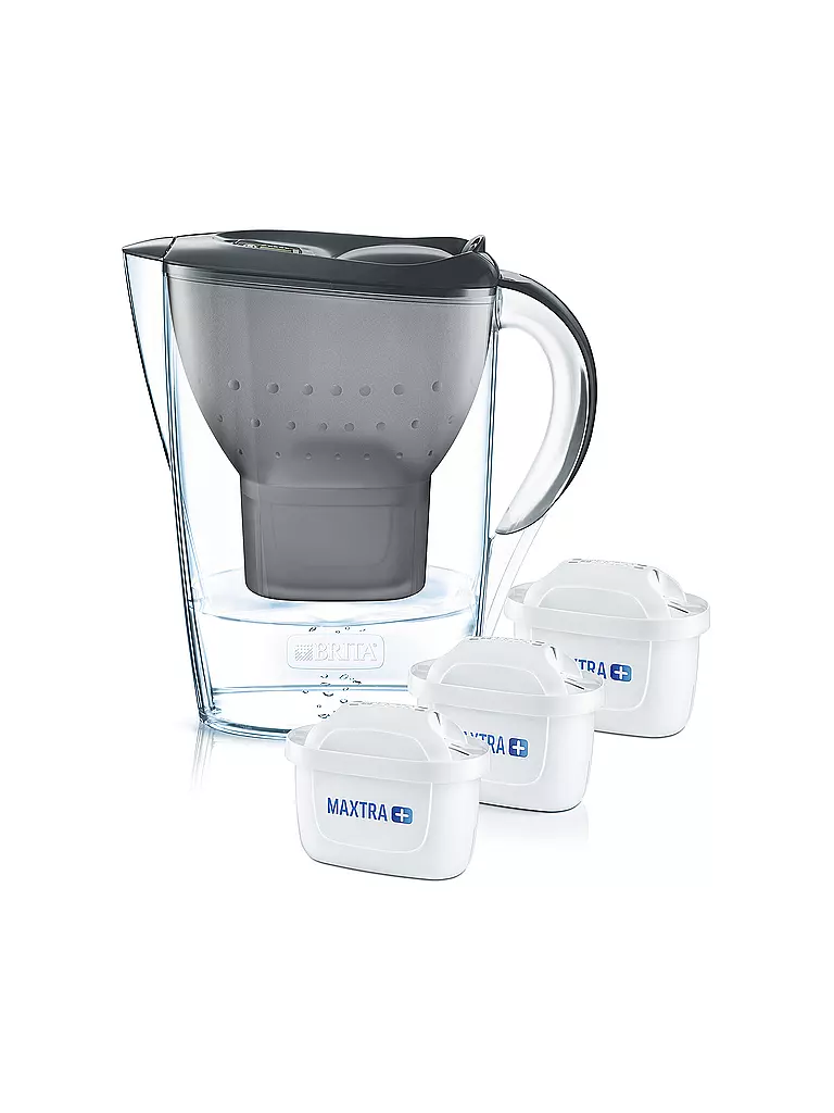 BRITA | Wasserfilter Marella 1,4l inkl. 3x Maxtra Kartuschen  | grau