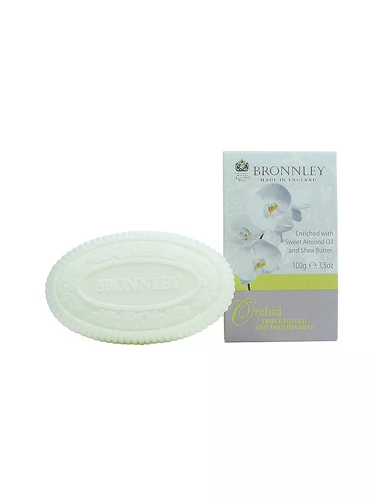 BRONNLEY | Feine Englische Seife "Orchidee" 1 x 100g  | transparent