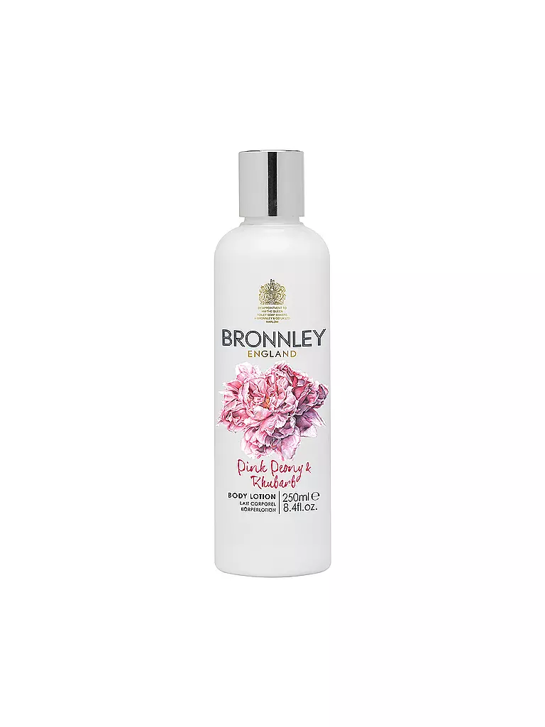 BRONNLEY | Körperlotion "Rosa Pfingstrose & Rhabarber" 250ml | transparent