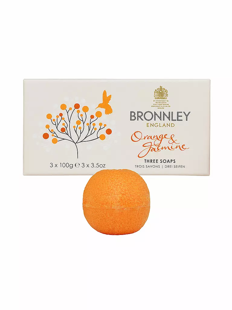 BRONNLEY | Seife "Orange und Jasmine" 3 x 100g | transparent