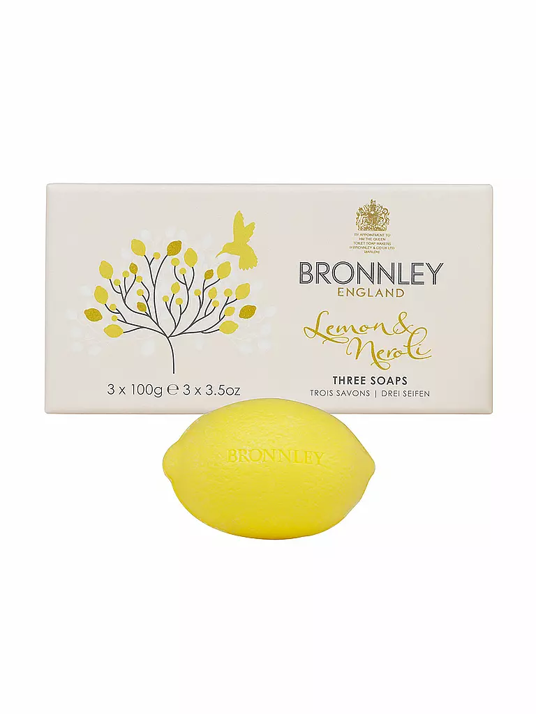 BRONNLEY | Seife "Zitrone & Neroli" 3 x 100g | gelb